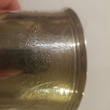 Antique Sterling Silver Large Cup Engraved Initials #91508