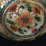 Antique Chinese Plique a Jour Cloisonne Bowl