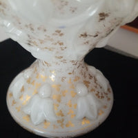 Antique Baccarat Gold Opaline Vase