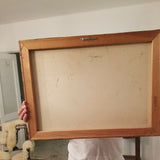 Mid Century Modern Abstract Frank Stella Style Painting