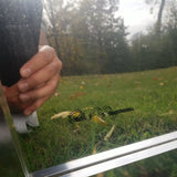 Mid Century Modern Signed Abstract Chrome Mirror Art