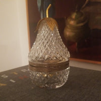 Antique Baccarat Crystal Pear Box