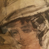 Seated Nude Mid Century Modern Painting