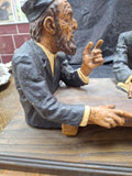 3 Rabbis Sculpture Judaica 17" X 8" X 8"