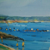 A Vintage Impressionist Beach Bikini Painting Signed