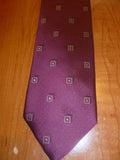 Hand Made 100% Silk Harve Benard by Benard Holtzman Burgundy Tie - Diamonds Sapphires Rubies Emeralds