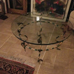 Antique Coffee Or Cocktail table With Snake Art