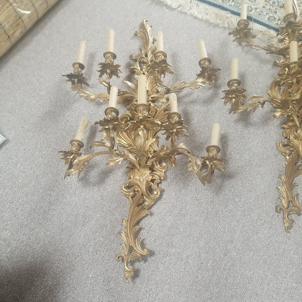 Pair of Massive Palace French Antique Sconces