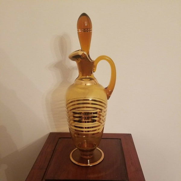 Mid Century Modern Art Glass Vintage Italian Ewer