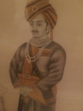 Antique Maharaja Noble Drawing Painting Collection