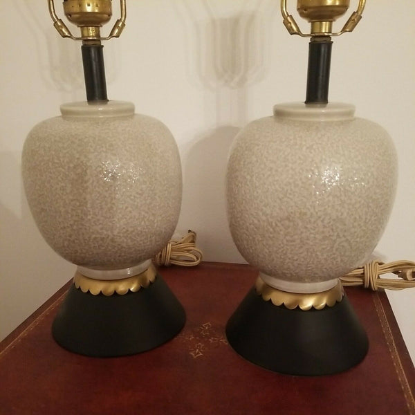 A Rare Mid Century Modern Designer Pair of Lamps