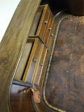 Secretary Style Work Desk with Leather Top probably Walnut or Oak