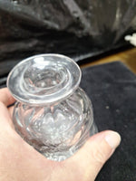 Antique Crystal Perfume Bottle Very Heavy 5.5" Tall X 4" Diameter