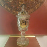 Large Antique Austrian Bohemian Glass Nude Goblet