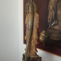 Antique Chinese Carved Lamp