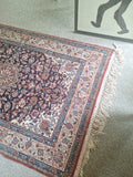 1970's All Wool Hand Knotted Oriental Rug 3' X 5' Very Fine Knots