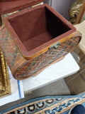 Vintage Basket Weave Jewelry Box