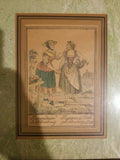 Framed Engraving by J.G. de Sainte Sauveur and Labrousse "Paysanne de Bitche"