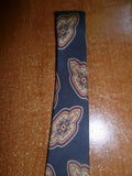 Very Rare 100% Silk Navy Paisley Polo by Ralph Lauren Tie Made in USA - Diamonds Sapphires Rubies Emeralds