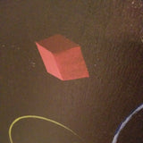 Mid Century Modern Abstract Cubist 3D Painting Signed and Dated