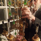 Pair Of Vintage Hollywood Regency Mid Century Modern Large Gilt Sconces