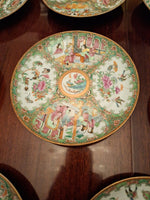 Antique Chinese Porcelain Collection Of Eight 200 Years Old Plates