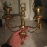 Pair Of Gilt Hollywood regency Mid century Modern Sconces