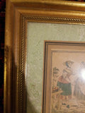 Framed Engraving by J.G. de Sainte Sauveur and Labrousse "Paysanne de Bitche"