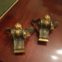 Antique Pair Of Gilt Bronze Mounts