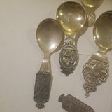 Set Of 14 Sterling Silver Assorted Antique Scandinavian Spoons