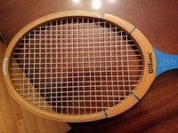 Wilson Chris Evert Wood tennis racket - Diamonds Sapphires Rubies Emeralds