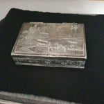 Antique Silvered Decorated Box Possibly for cigarettes