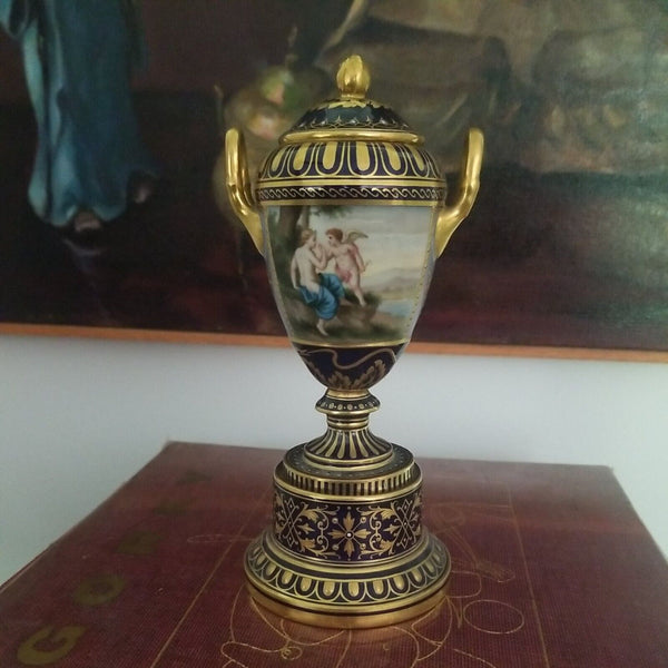 Antique Royal Vienna Porcelain Gold Urn Nude