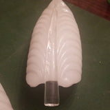 Pair of Mid Century Modern Vintage Italian Crystal Art Glass Sconces