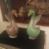 Antique Chinese Enamel Cloisonne Pair Of Ducks