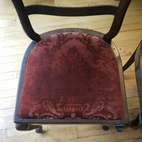 Antique Set Of 4 Chairs With Curved Backs #92508