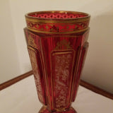 Antique Large Cranberry Moser Goblet