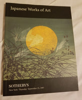 Sotheby's auction catalog Japanese works of art New York September 25, 1997 - Diamonds Sapphires Rubies Emeralds