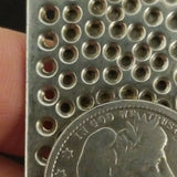 Antique Original Sterling silver Perforated Money Clip