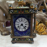 Antique 19th Century Cloisonne Mantel Clock Signed French Working  condition