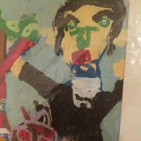 Vintage Primitive Folk Art Painting Signed