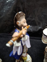 4 Antique Miniature Ceramic Figurines About 4" to 5" Tall