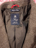 Fay Men's Tweed Wool Blend Jacket With Elbow Patches Made In Italy Size 42