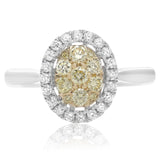 Stunningly Gorgeous 14K Yellow Diamond Ring Size 6.5 with White & Yellow Gold - Diamonds Sapphires Rubies Emeralds