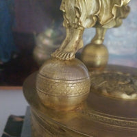 Antique French Empire Baccarat Bronze Centerpiece