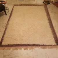 Original Mid Century Modern Clean Flocati Wool  Shag Rug