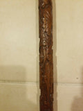 Carved Wooden Cane/ Walking Stick 36.625" HANDLE IS LOOSE