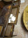Secretary Style Work Desk with Leather Top probably Walnut or Oak
