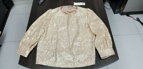 Elizabeth and James Shelley Champagne Top Size 0 - Diamonds Sapphires Rubies Emeralds