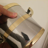 Mid Century Modern Chrome and Gold Barware Icebucket Original Liner